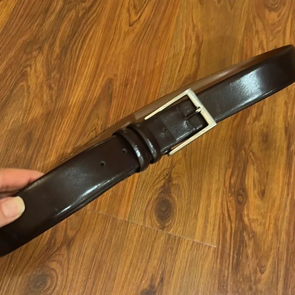 Joseph Abboud brown leather belt Italian leather size 34